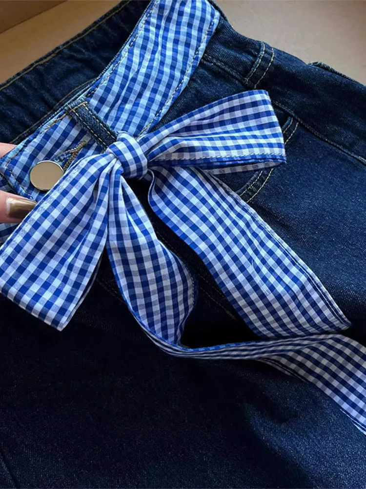 حجم كبير السراويل الدنيم المرقعة المرأة الخريف جديد Sle الكمثرى القرد سليم واسعة الساق الجينز عالية الخصر السراويل الطويلة العادية رقيقة