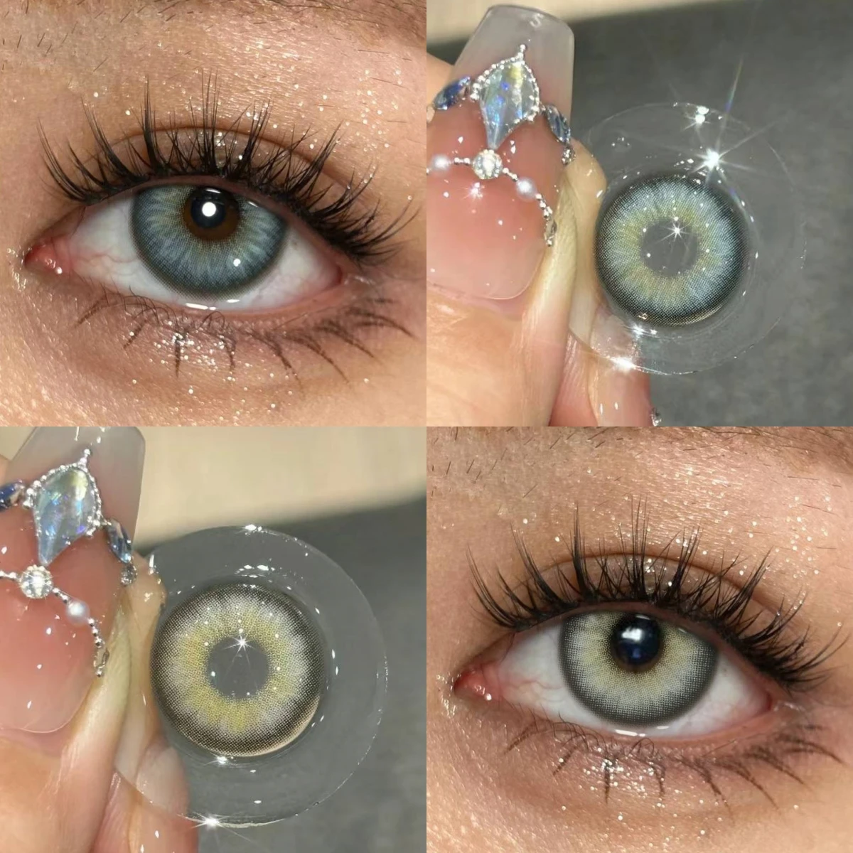 EYESHARE New Colored Contacts Lenses for Eyes 2pcs Brown Contacts Lenses Blue Eye Lense Beautiful Pupil Yearly Eye Contact Lens