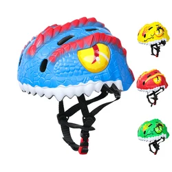 Children Kids Bicycle Helmet Dinosaur Shape Safety Cycling MTB Road Bike Helmet Outdoor Sports Skating Head Protect Cap BC0678