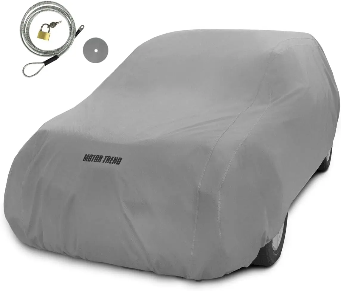 

4-Layer All-Season Waterproof Car Cover for SUVs, Vans & Crossovers up to 210" - UV Protection & Heavy Duty