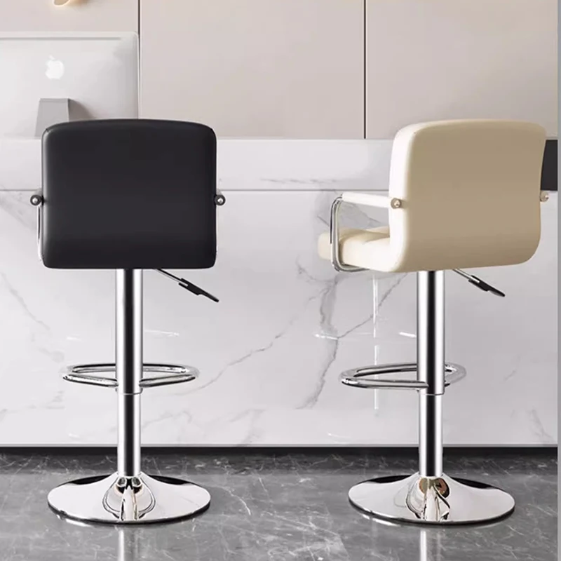 

#Designer Leather Barstools Black Adjustable Modern Bedroom Minimalist Bar Stools Ergonomic Comfortable Sillas Unique Furniture