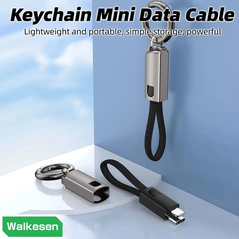 65W PD Fast Charging Cable USB C to Type C Short Charger Cord 10CM Short Keychain Design Cord For iPhone15 Samsung Xiaomi Huawei