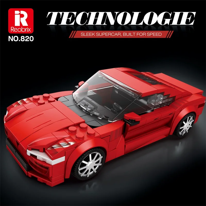 351pcs P1 GTR 820 Car Building Blocks MOC Bricks High Tech Ideas Toy Kit Collection DIY Gift Kids Adults