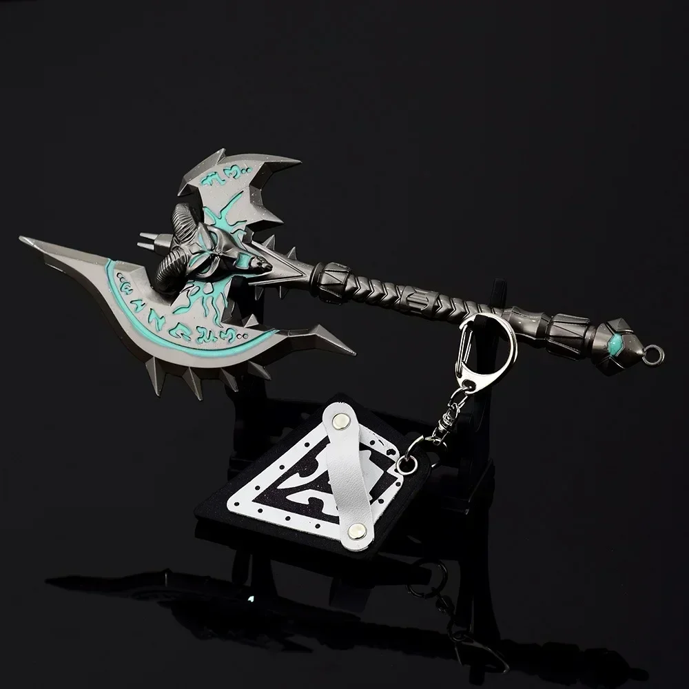 18cm World of Warcraft Weapon Shadowmourne Azeroth Metal Anime Axe Katana Samurai Sword Model Decor Christmas Gift Toy for Kid