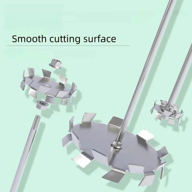 304 stainless steel stirring paddle dispersion blade 4 blade 3 blade design paint agitator laboratory agitator shaft
