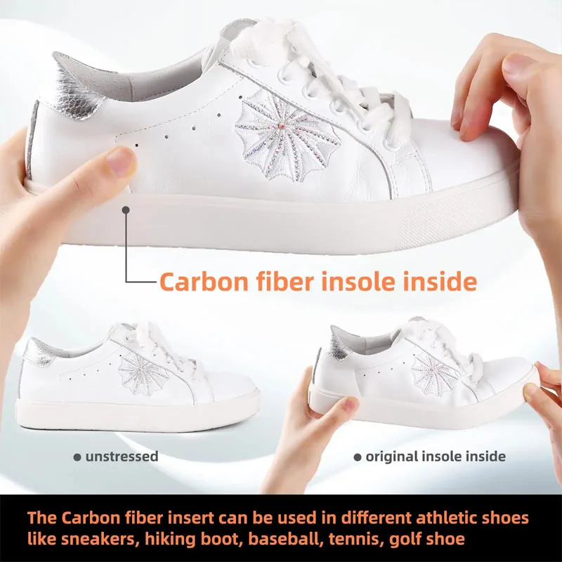 Plantilla de fibra de carbono de 1,2 mm y plantilla amortiguadora, fracturas de pies, Hallux Rigidus y Limitus, inserto de zapato rígido para