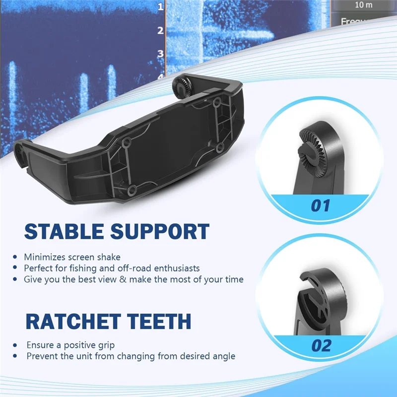 【SLEEK DESIGN】For Humminbird Helix-7 Series Fish Finder Gimbal Bracket Mounting Kit 740146-1 With Knobs Screws