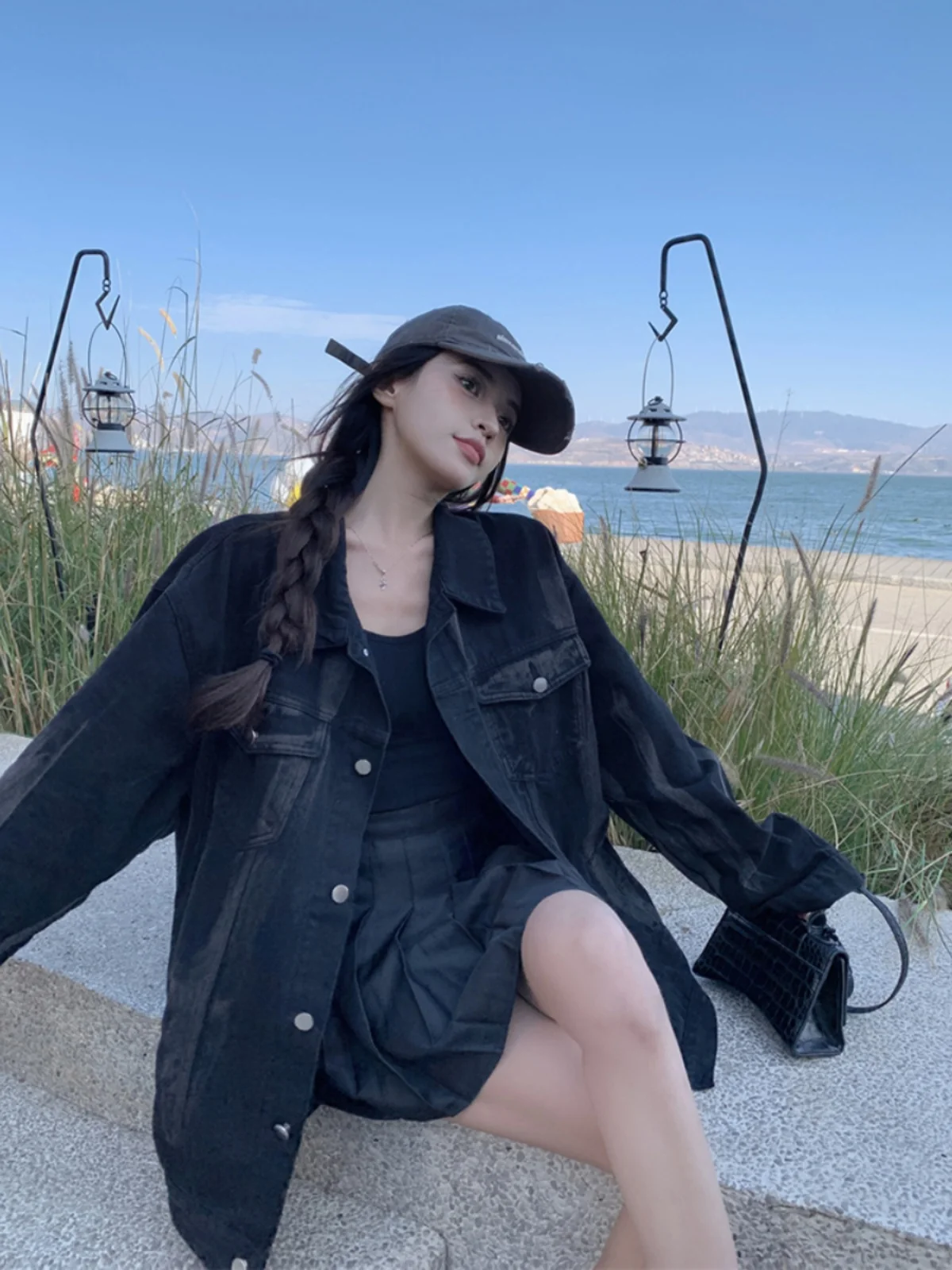 

Ветровка для женщин, корейские однотонные черные, серые, бежевые, красные, с воротником-стойкой, хлопковые большие короткие коричневые мягкие женские карманы