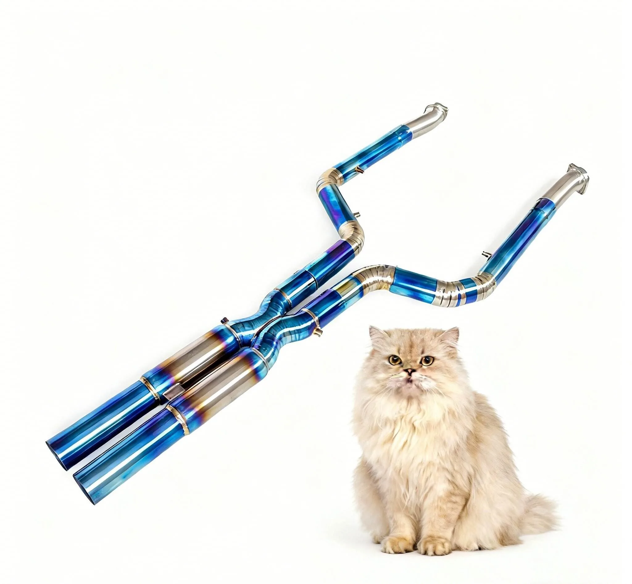 Performance Catback Exhaust for X5 4.4T 2023-2025 Primary Color Titanium with High Quality Mirror-Finish