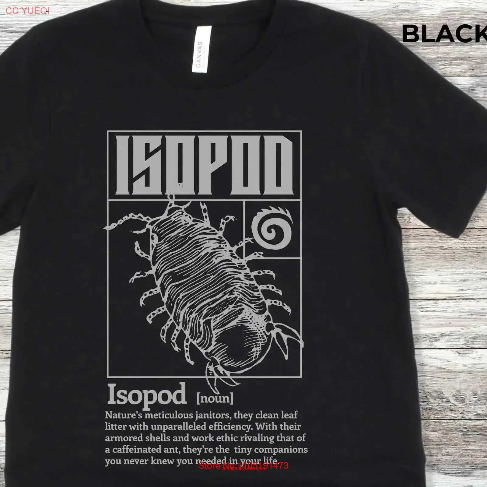 Isopod T Shirt Insect Pill Bug Bugs Lover Funny Weird Crazy Entomology Science Teacher for Dad vintage Washed Stylish Soft