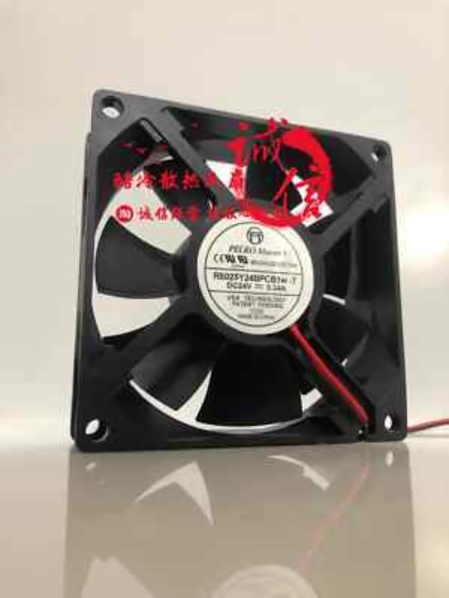 for PELKO MOTORS R8025Y24BPCB1W-7 DC24V 0.34A 8CM 2-Wire Inverter Cooling Fan