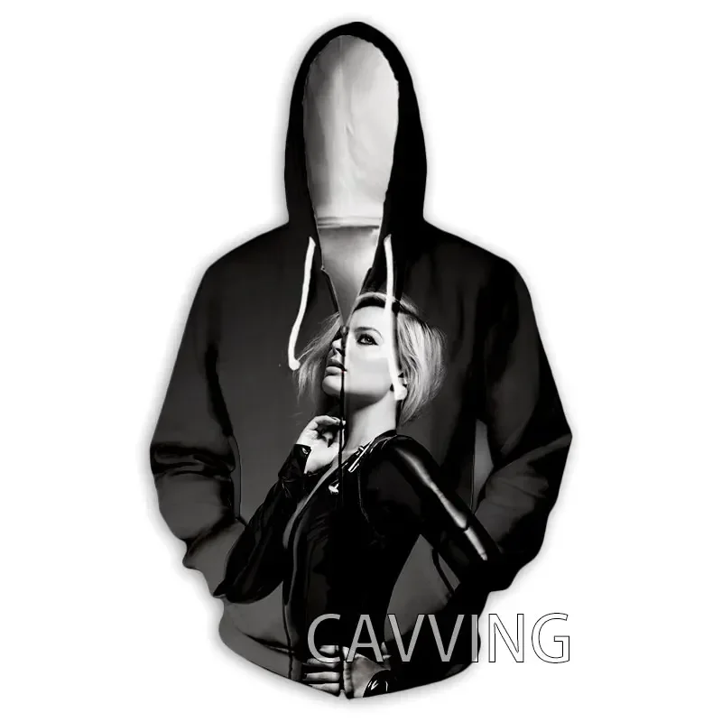 New Fashion 3D Print  Margot Robbie  Zipper Hoodies Zip Up Hooded Sweatshirts Harajuku Hoodie Hip Hop Sweatshirts   Z02