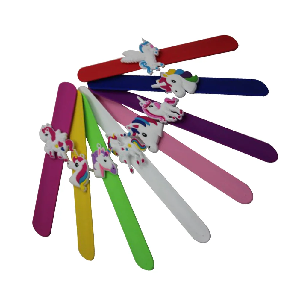 

8Pcs Unicorn Slap Bracelet Silicone Wristbands Unicorn Party Supplies (8 Colors) kid slap bracelet slap bracelet for kids