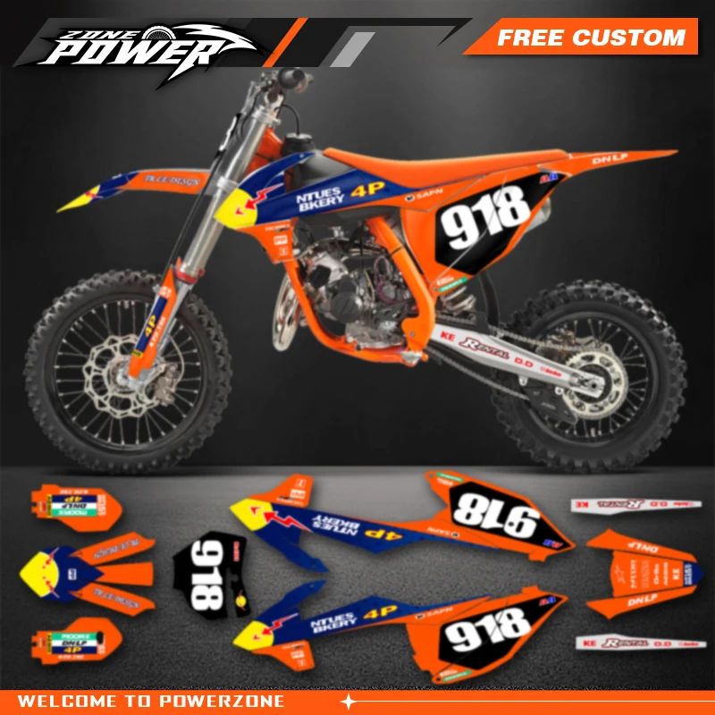 

Powerzone Racing Custom Graphics Sticker Sheet Kit for KTM SX85 SX 85 2018 2019 2020 2021 2022 2023 2024 12
