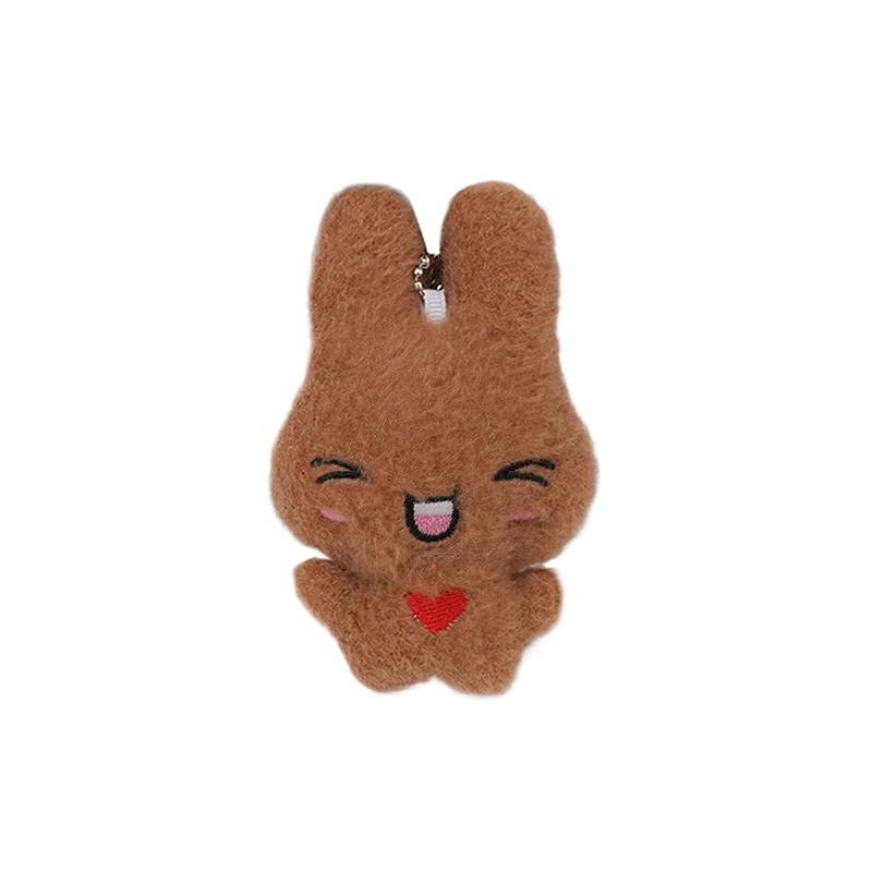 Cute Cartoon Plush Pendant Keychain, Coelho do amor, Brinquedo da boneca, Mochila, Hangings, Presentes de decoração