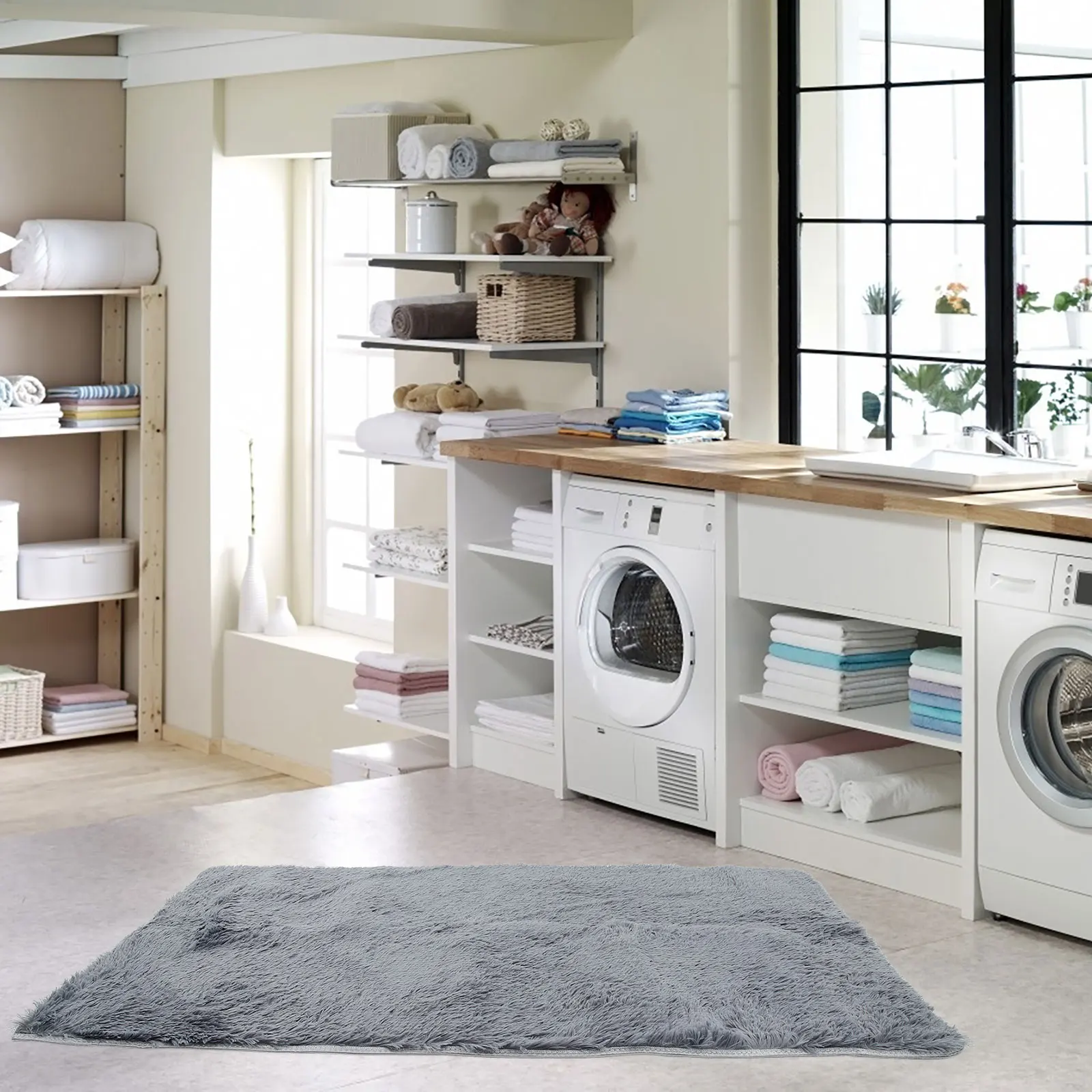 

Long Carpet Soft Floor Mat Large Size Living Room Decorative Rug Anti Skid Polyester Square Blanket Durability