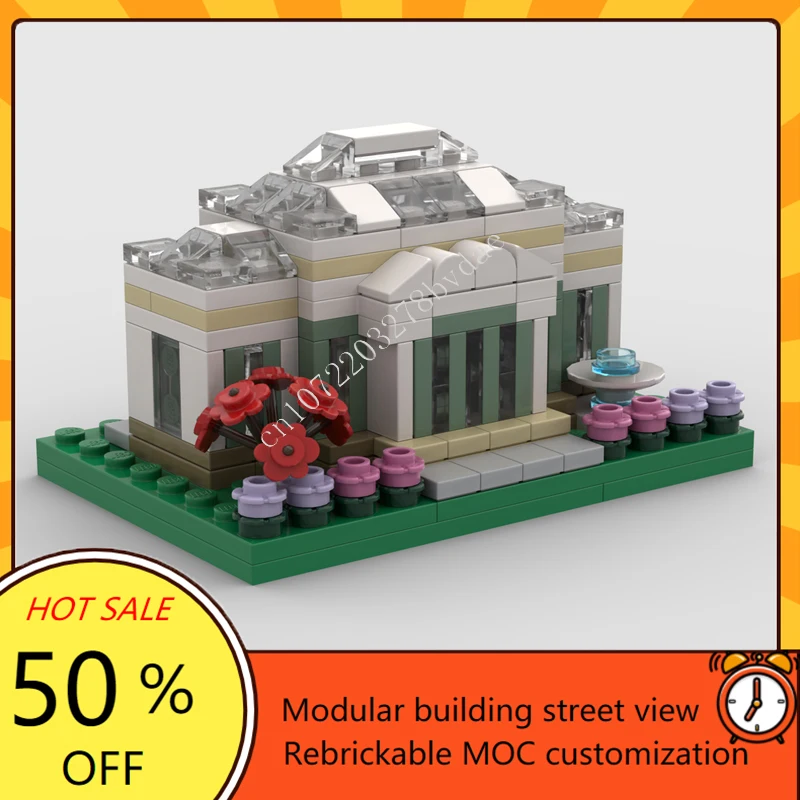 215 Uds. Mini jardines botánicos modulares MOC vista de calle creativa modelo de bloques de construcción DIY modelo de ensamblaje educativo regalos