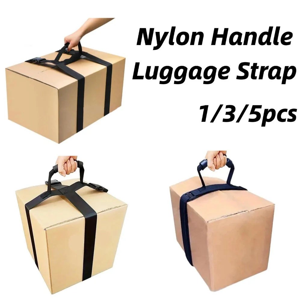 Portable Nylon Handle Luggage Strap For Suitcases Bundling Packing Belt Adjustable Cross Shaped Strap Travel Accessories