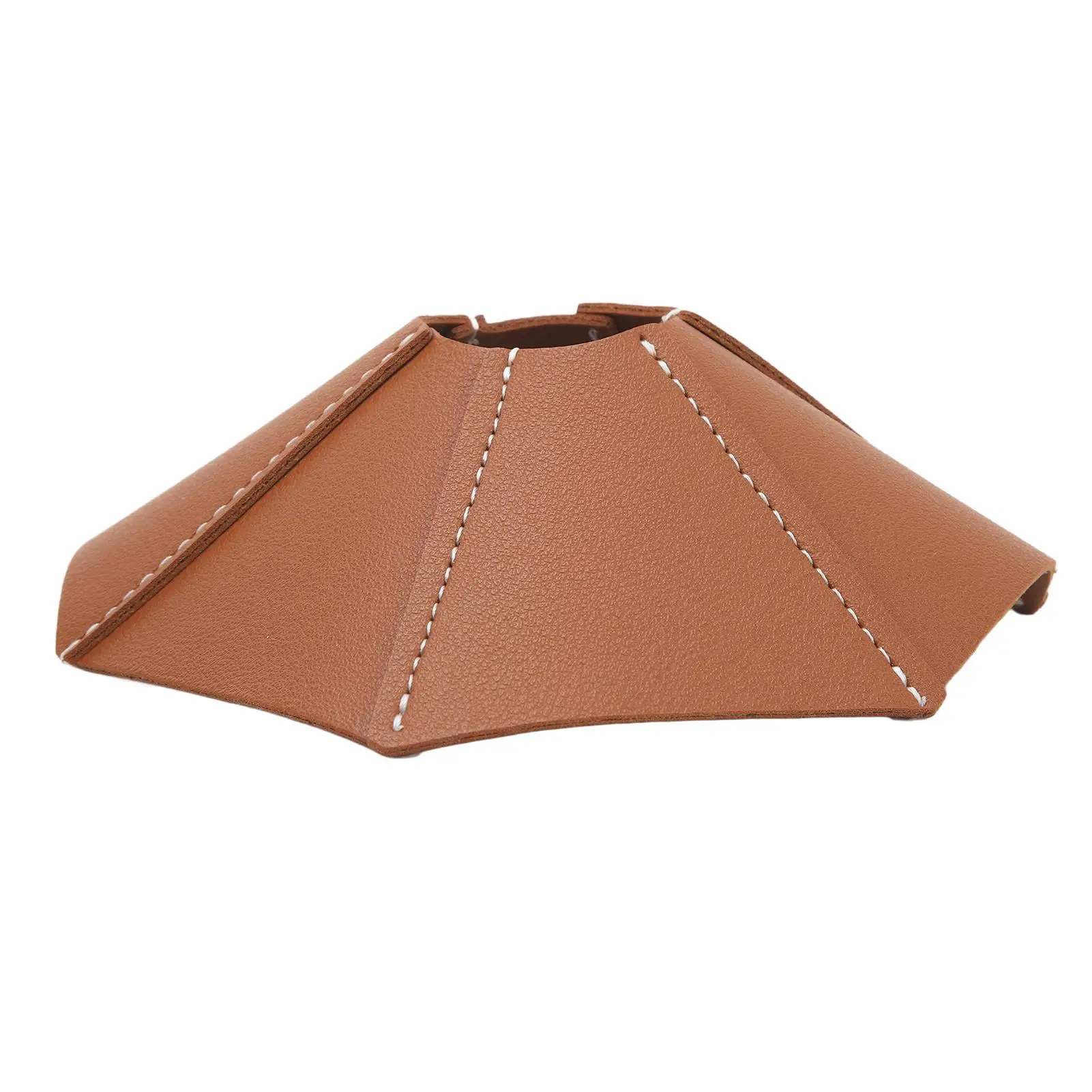 

Retro Brown Leather Patchwork Lamp Shade Cover Lighting Accessories for Bulb Lamp