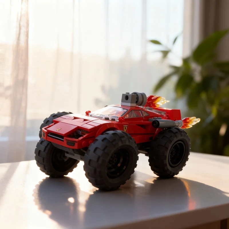 

361 деталь MOC: Лучшая модель Ferrari City Champions, конструктор, игрушка для сборки, рождественский подарок, креативная идея для самостоятельной сборки