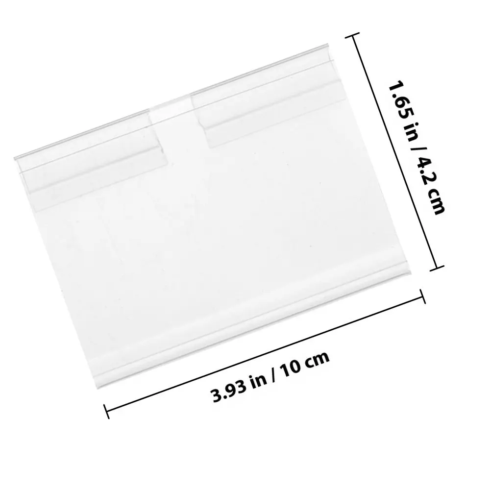 20Pcs PVC Price Tag Display Holder Sturdy Lightweight Reusable Shelf Label Holder for Supermarket Fruit Vegetable Store Retail