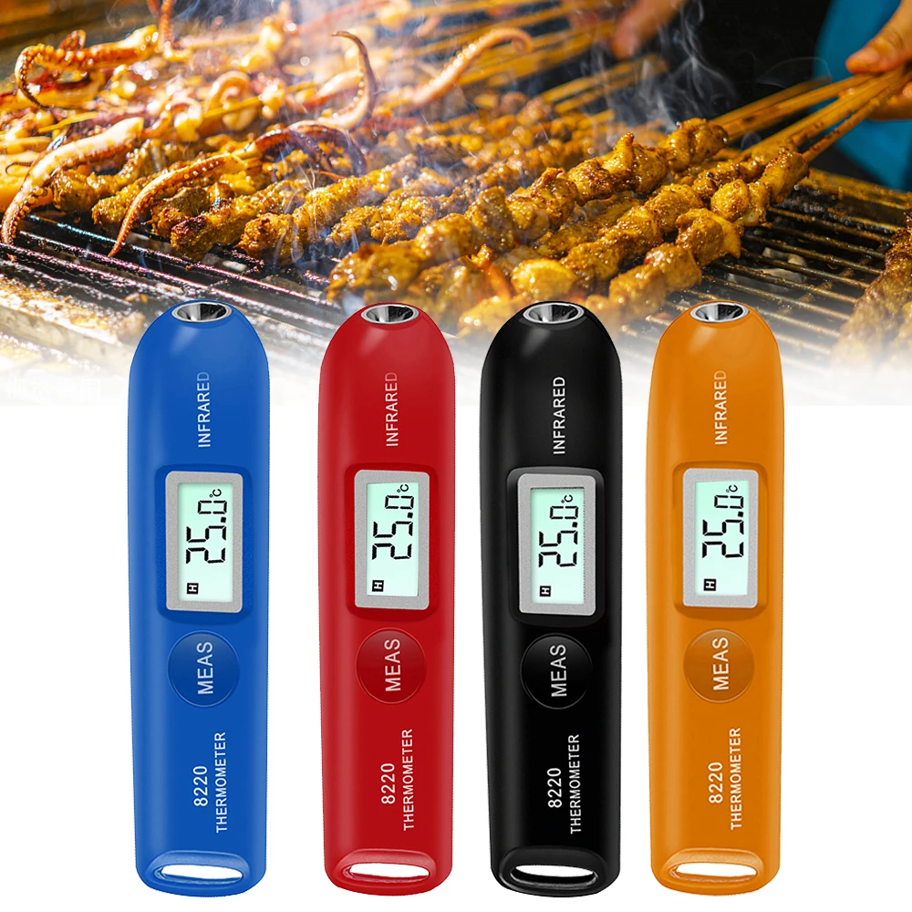 IR Laser Temp Industrial Pyrometer 8220 Non-Contact -50~220°C Mini Digital Infrared Thermometer For Kitchen BBQ Frying Cooking