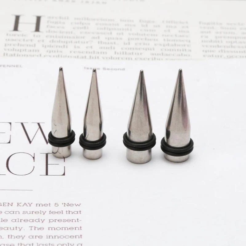 

2 пары 1 г 7 мм и 9 мм 316L из нержавеющей стали конусны и туннели ушные шпильки модные украшения для ежедневной одежды