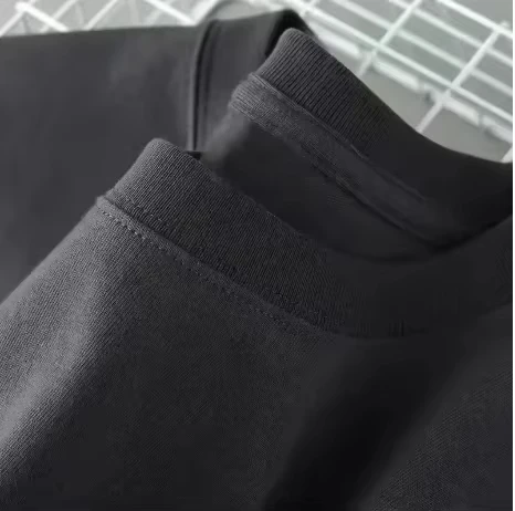 2026 summer autumn unisex casual pure cotton T-shirt, battery pattern print, black crew neck short sleeve