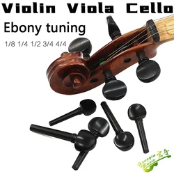 4Pcs Violin viola cello ebony string shaft rotating shaft piano shaft shaft handle string knob accessories 1/2/3/4/8