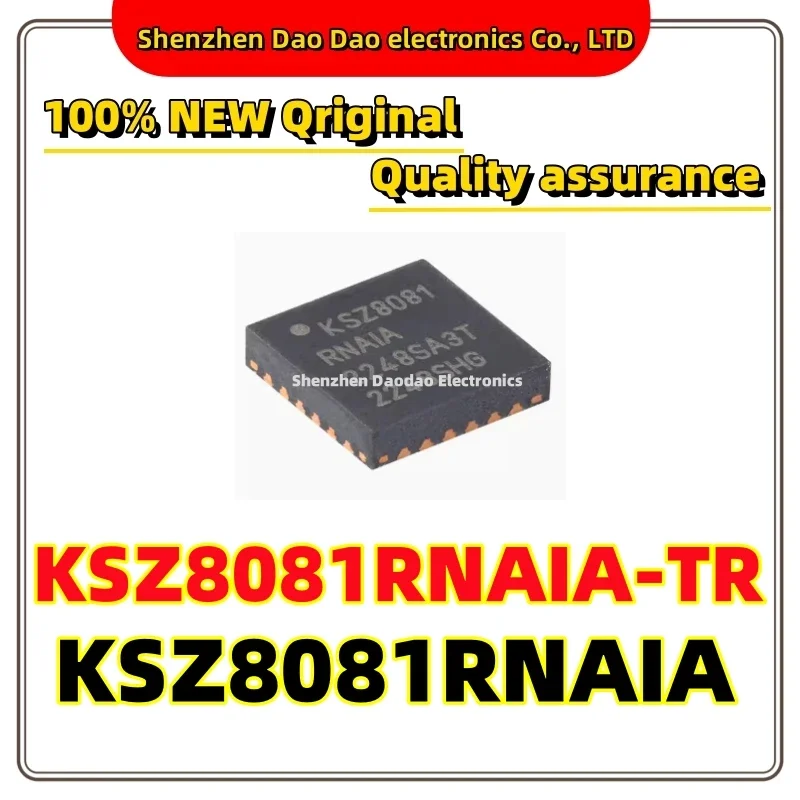 

5Pcs KSZ8081RNAIA KSZ8081RNAIA-TR KSZ8081 QFN-24 Ethernet physical layer transceiver chip IC new original