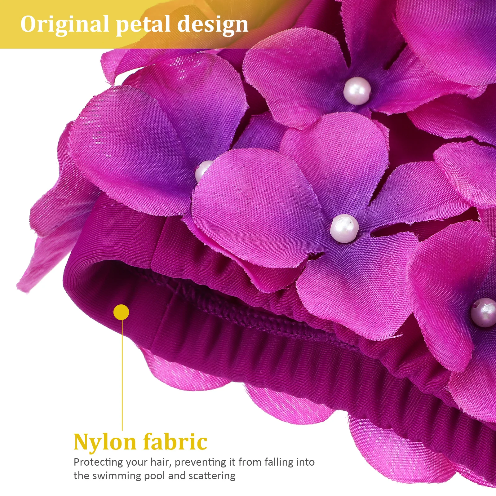 

2Pcs Floral Swim Caps for Women Premium Stretchy Flower Bathing Hats Non-Slip Design for Swimming Spa Long Hair Protection