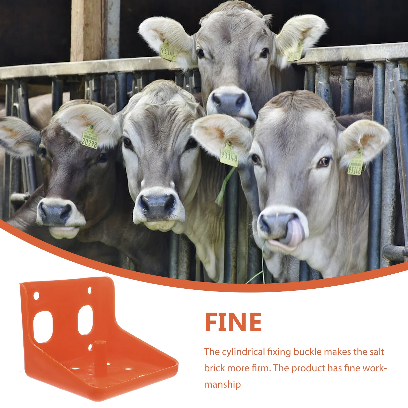 

2pcs Salt Brick Box Thickened Lick Brick Container For Cattle Sheep Livestock Feeding Farm Animal Husbandry Supply Poultry