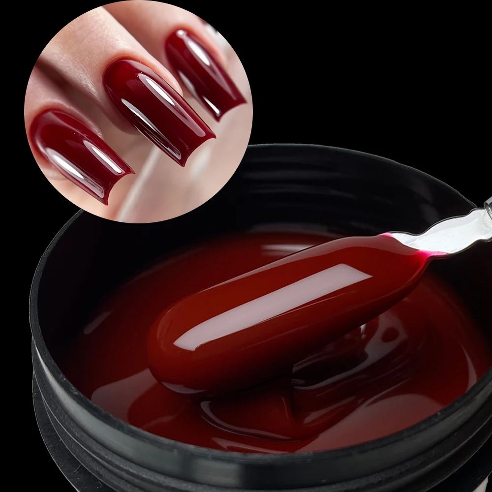 Jillnails 100g Glitter Shimmer Melkachtige Harde Gel Builder Nagel voor Nagels Extensions Koningsblauw Roze UV LED Camouflage Zelfnivellerende