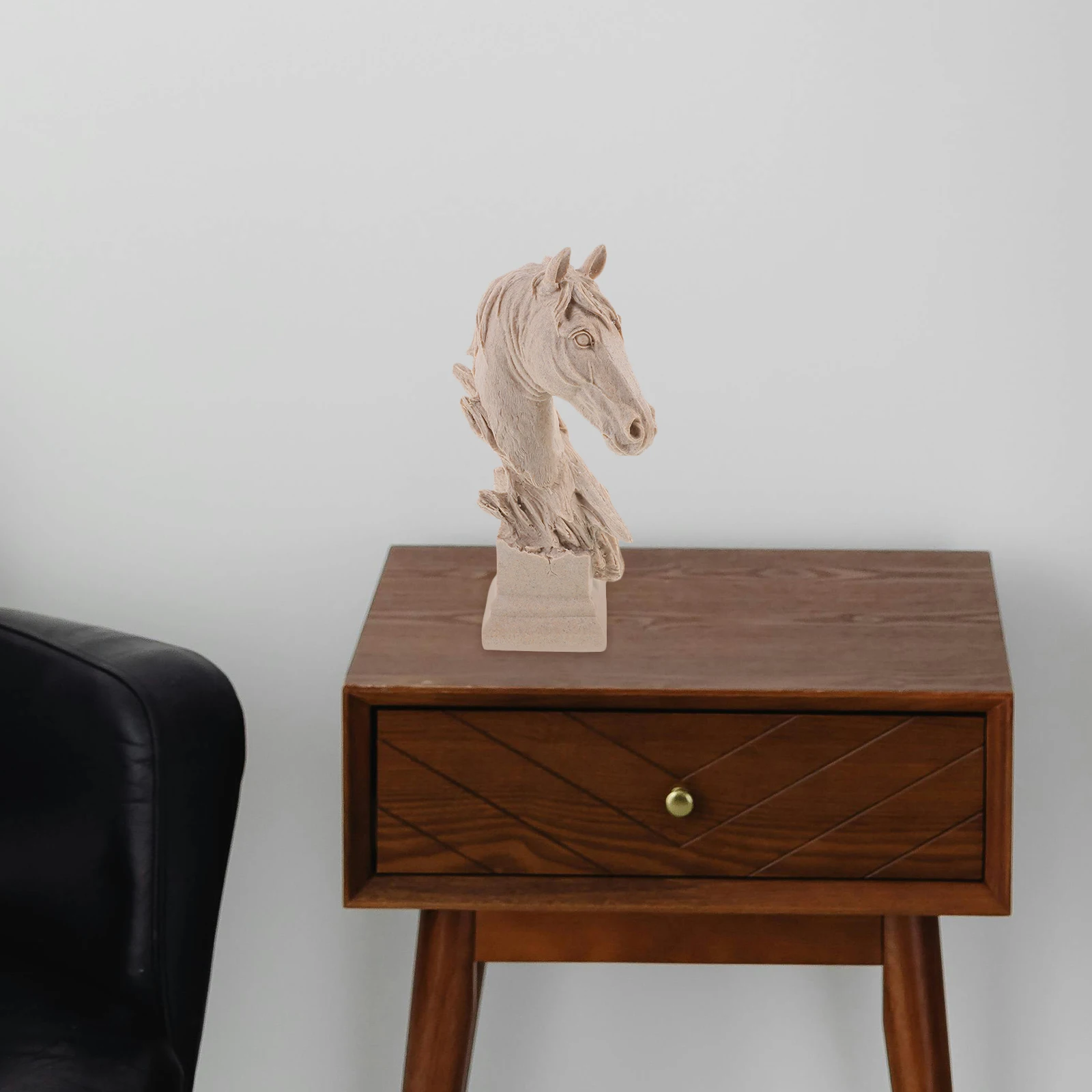 

Resin Horse Head Photo Prop Realistic Design Retro Ornament Craftsmanship Personalized Home Decor Horse Head Figurine