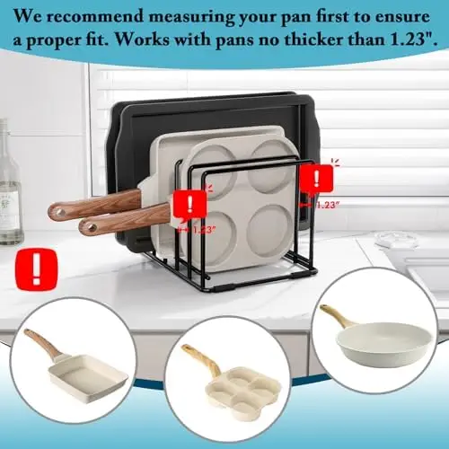 2-Pack Cutting Board Organizer, 5-Slot Steel Kitchen Rack