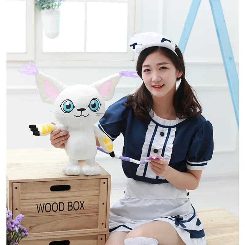 Tailmon Plush Doll Anime Digimon Adventure DIGITAL X-evolution Yagami Hikari Figure Toy Cosplay 45cm for Gift