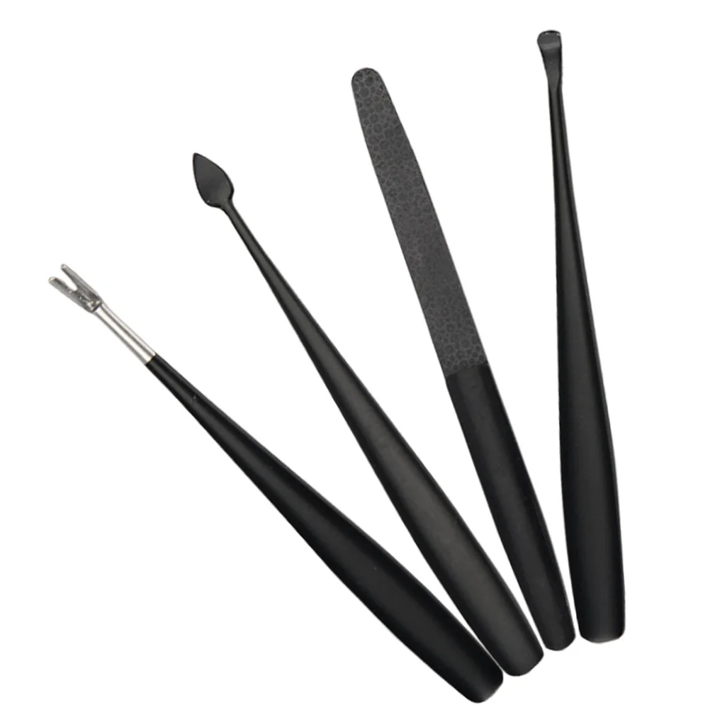 1Set Manicure Tool Set Stainless Steel Nail Care Kit Dead Skin Fork Cuticle Trimmer Precision Nail Art Tools Portable for Home
