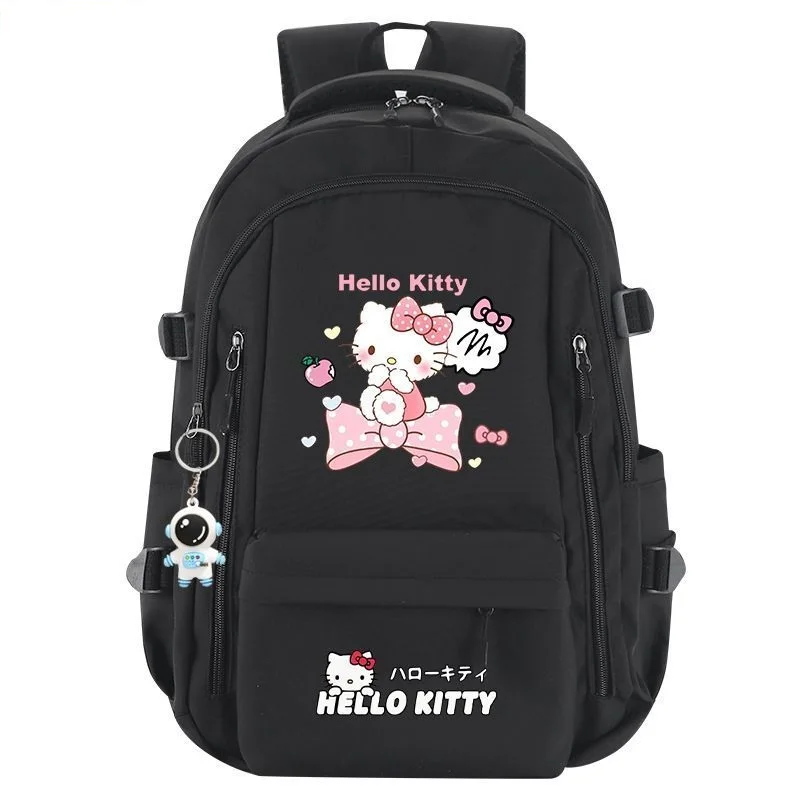 

Hello Kitty Student Cartoon Backpack Sanrio Big Boy Kawaii Large Capacity Waterproof Schoolbag Light Fashion Traveling Bag New