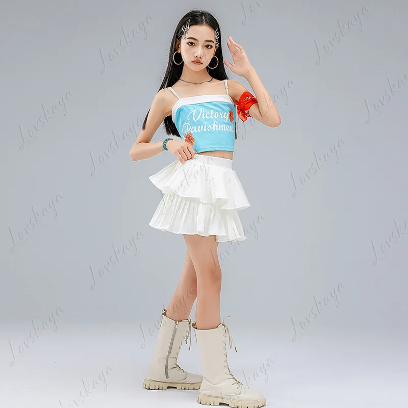 

Trendy Children Street Dance Suit Girls Cool Vest Jazz Dance Stage Performance Clothes
