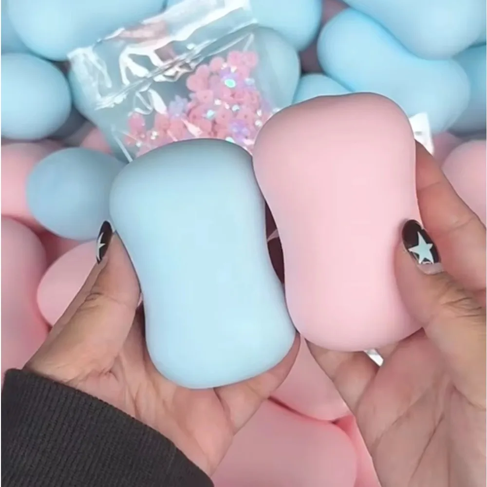 A1 Handmade Simulated Soap Crispy Stress Ball - Fidget Squeeze Ball Round Block Filled ASMR Adult Anxiety Relief Toy