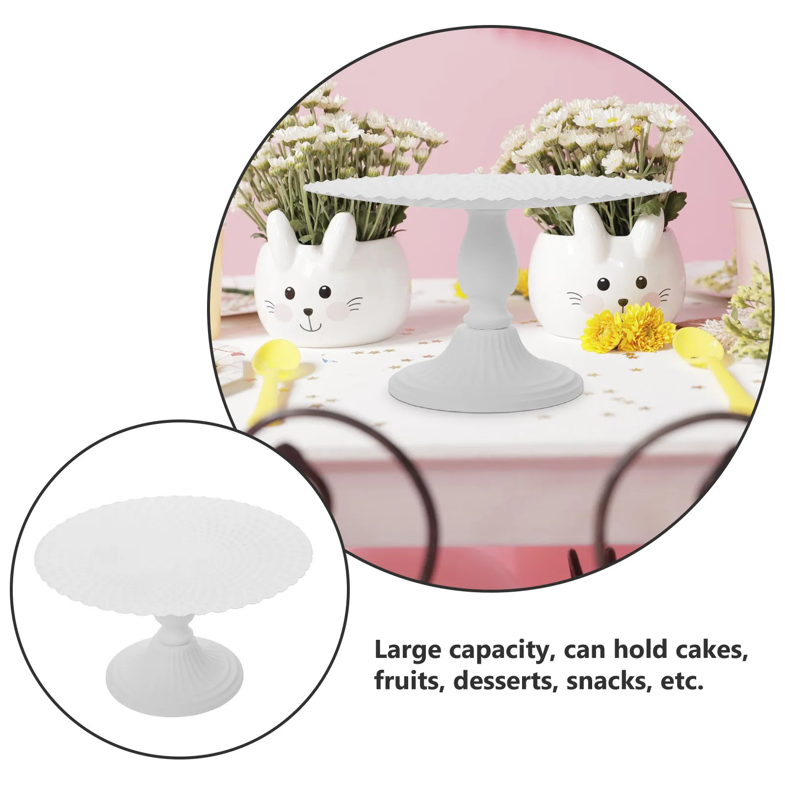 High Base Iron Cake Stand Decorative Metal Tray Fruit Dessert Display Plate for Home Party Metal Cake Stand Dessert Display Tray - view 6