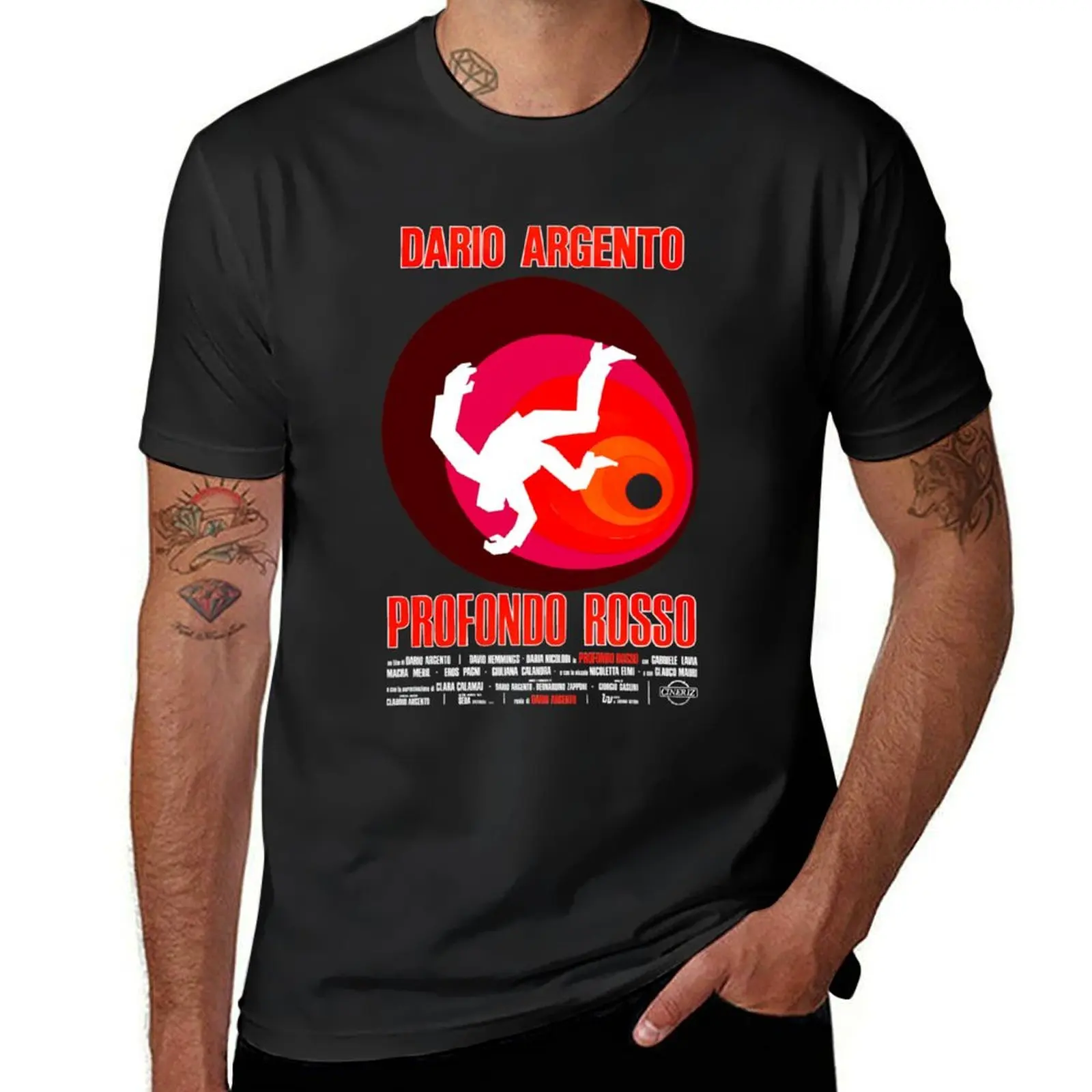 Profondo Argento Rosso T-Shirt Short sleeve tee heavyweights animal prinfor boys mens workout shirts