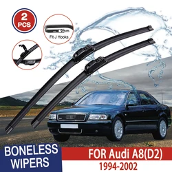 For Audi A8(D2)  1994-2002 Car Windshield Wiper U-type Soft Rubber Frameless Bracketless Car Wipers 22