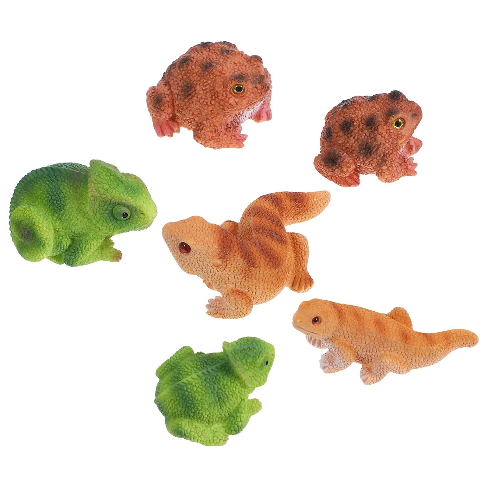6 Pcs Micro Landscape Animals Sculpture Decorations Desktop Ornament Miniature Figurines Resin