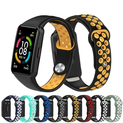 Silicone Strap For Huawei Band 6 huawei band6 Pro Smartwatch Replacement correa Breathable Sport bracelet Honor Band 6 Strap