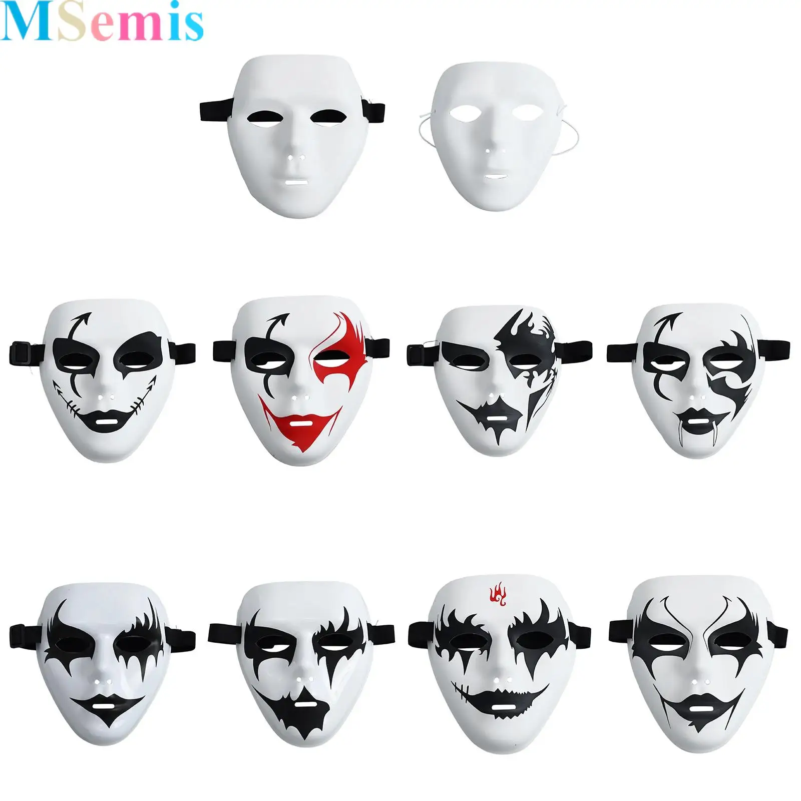 

1Pcs Halloween Mask Cool Spooky Party Ghost Cosplay Mask Hip Hop Street Dance Masks Performances Prop
