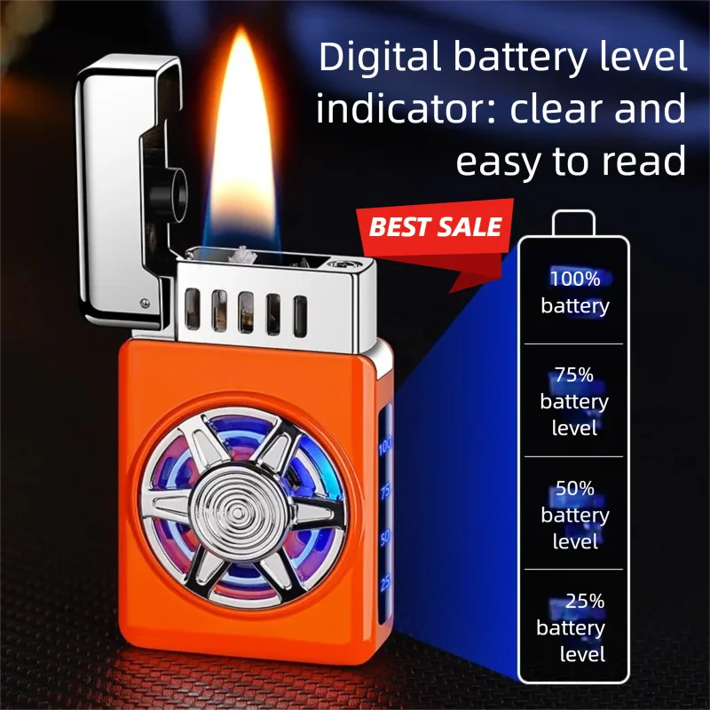 Battery display, multiple ignition methods, rotating, playing, decompression, intelligent voice control, exquisite lighter