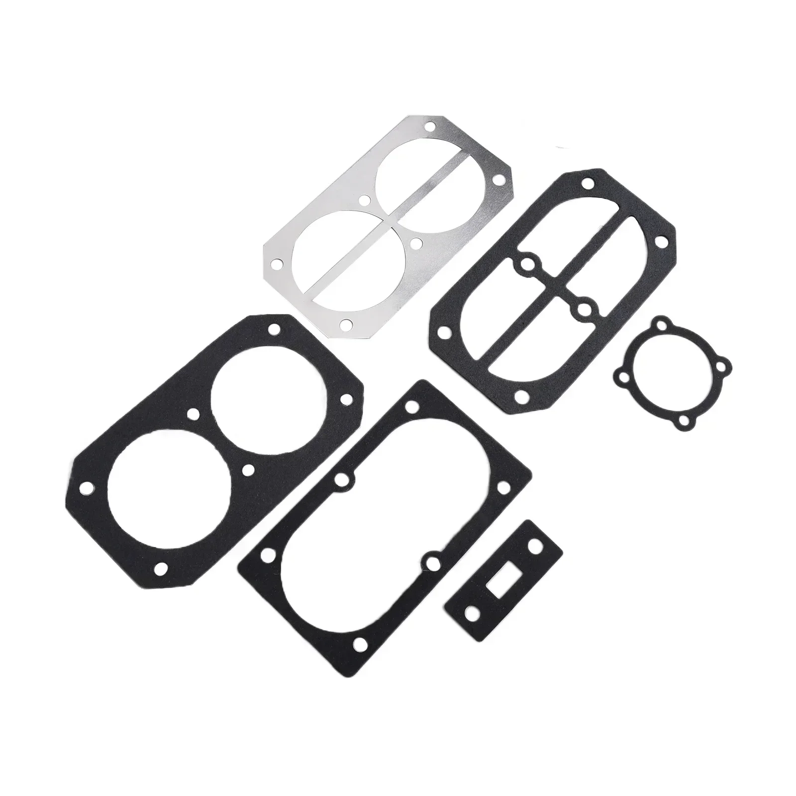 6pcs Air Compressor Cylinder Head Base Valve Plate Gaskets Washers Aluminium Pad For 2070/2065 Type Air Compressor Power Tools