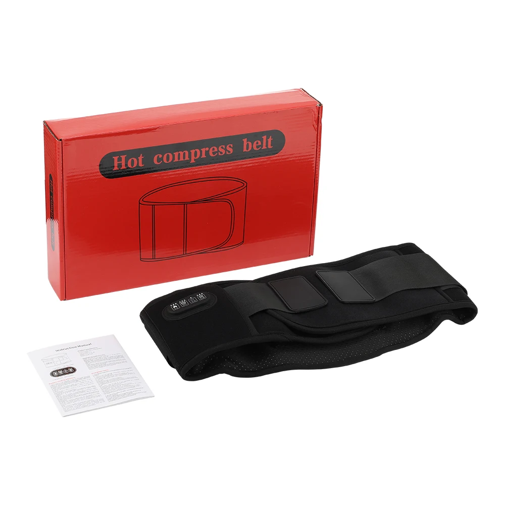 Red Light Heating Waist Massage Belt  High Vibration Hot Compress Massager Lumbar Care Promote Blood Circulation Relax Muscle