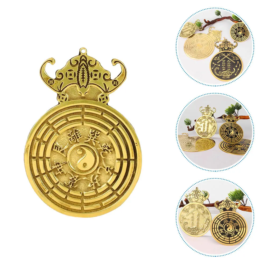 

Nine-Stars Copper Luck Mirror Chinese Style Decorative Wall Hanging Ornament for Home Temple Exorcism and Blessing Gift
